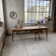 Farmhouse table with spindle legs in oak and pine, 2.5m