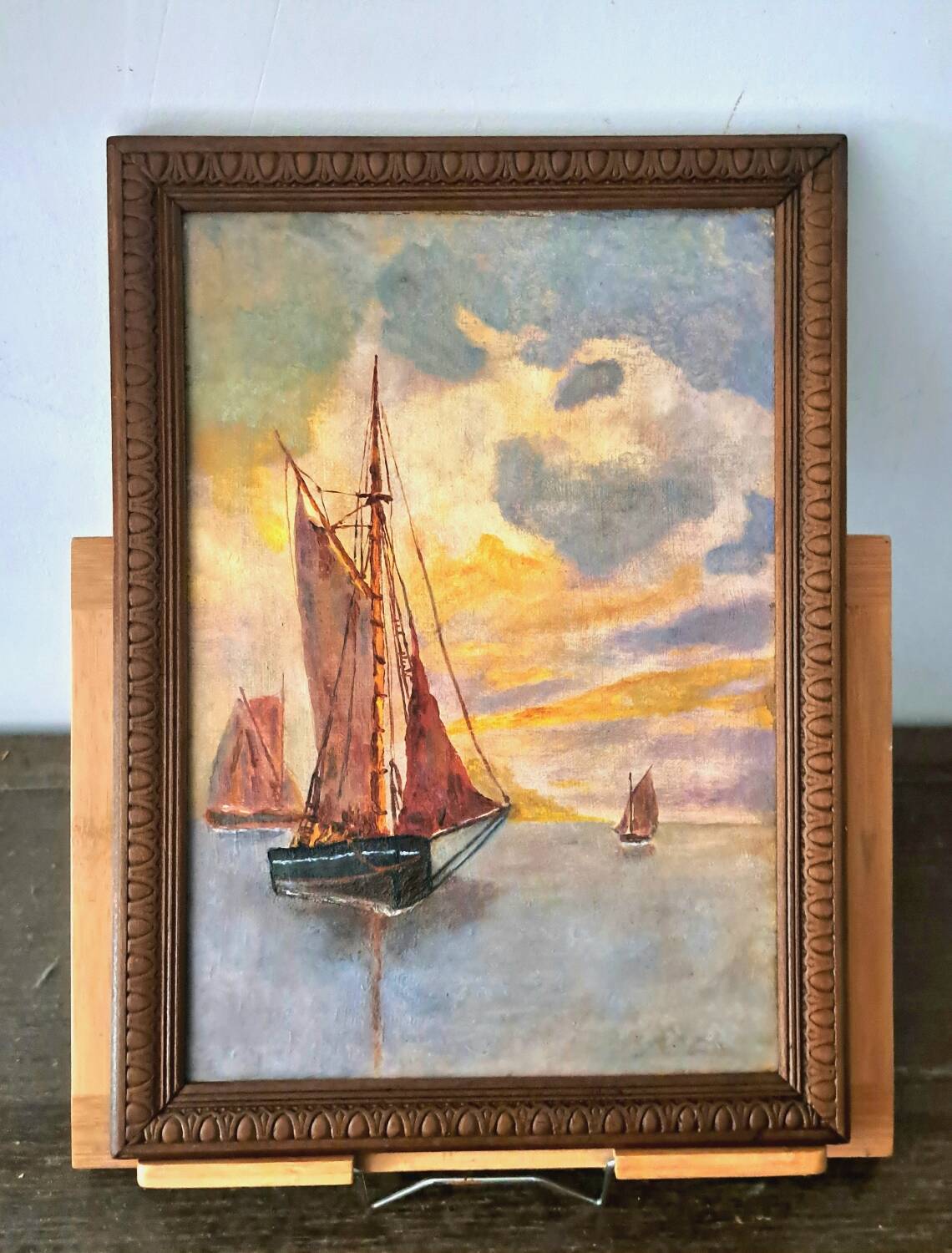 Impressionist painting - Marine Oil on canvas - 19th century - French Impressionist school