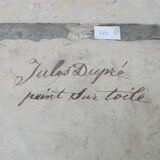 Old canvas painting by Jules Dupré