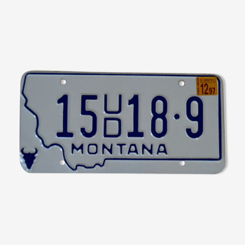 Former American USA license plate Montana license plate