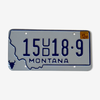Plaque ancienne d’immatriculation américaine USA licence plate Montana