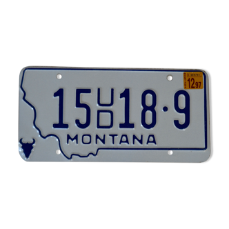 Former American USA license plate Montana license plate