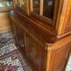 Library buffet two-body display cabinet solid cherry Louis-Philippe