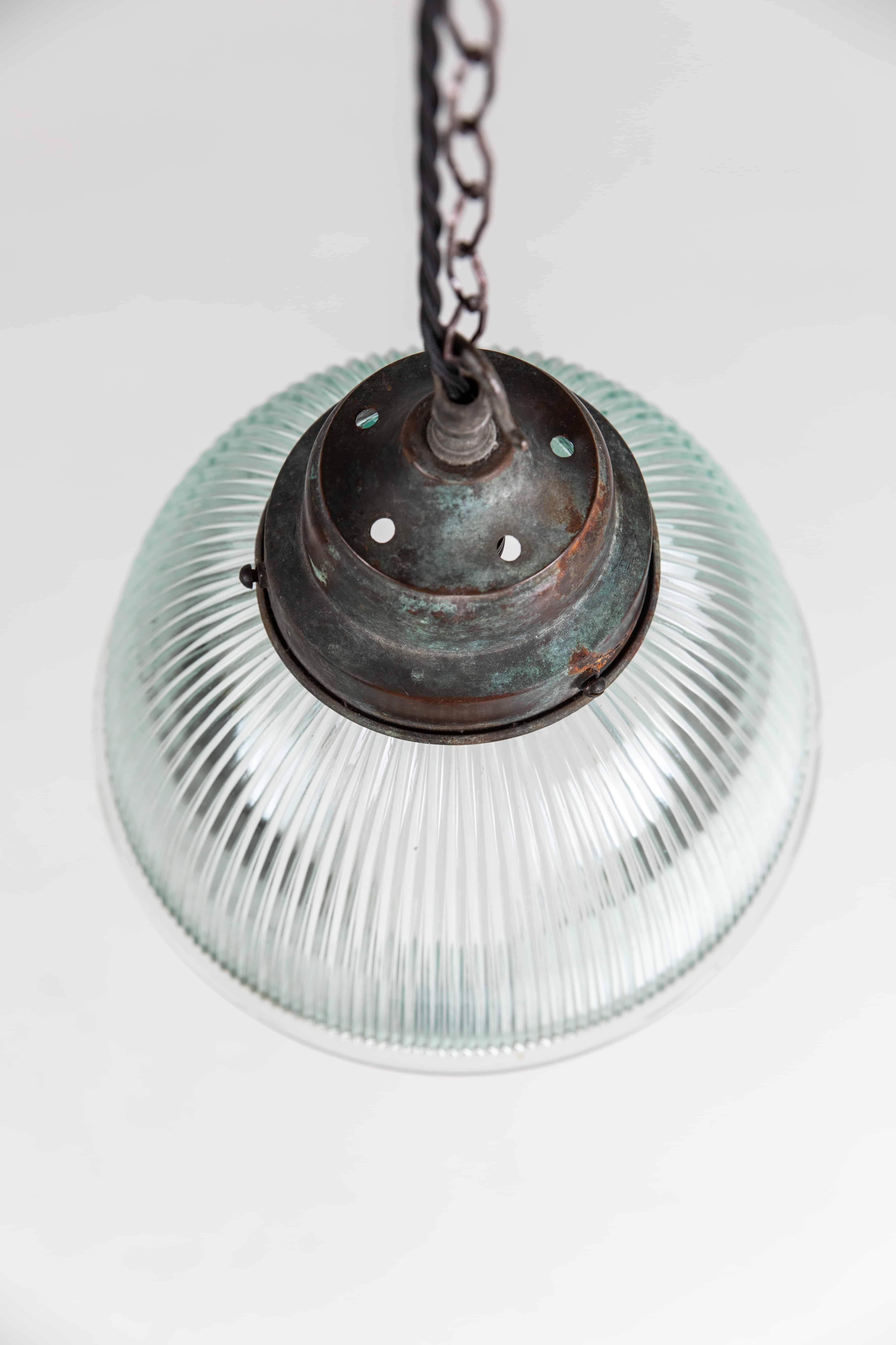 Tinted Holophane Pendant