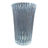 Large glass vase with vertical fluting – 24 cm