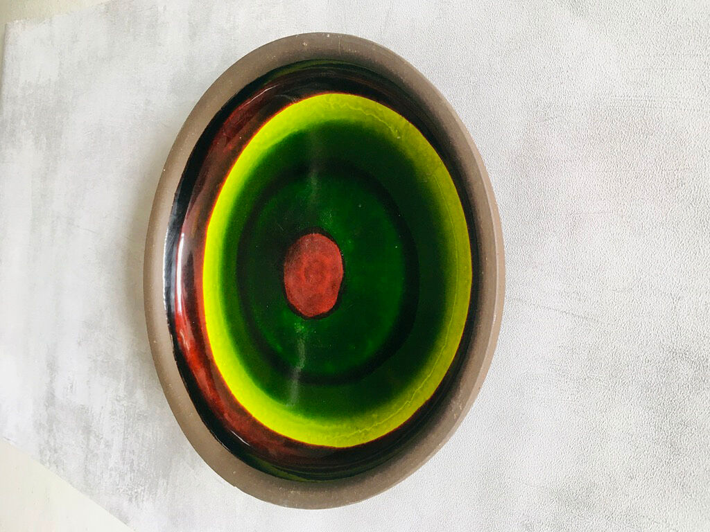 Decorative wall ceramic plate, 1970s, Finland
