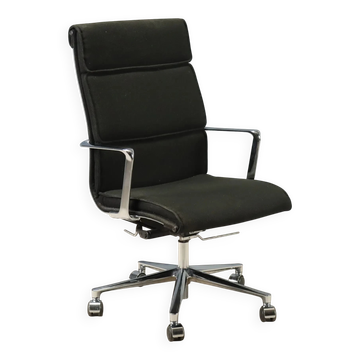 Chaise de bureau vintage ICF design Eames aluminium Italie années 1970