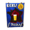 Enamelled plate beer St Nicolas