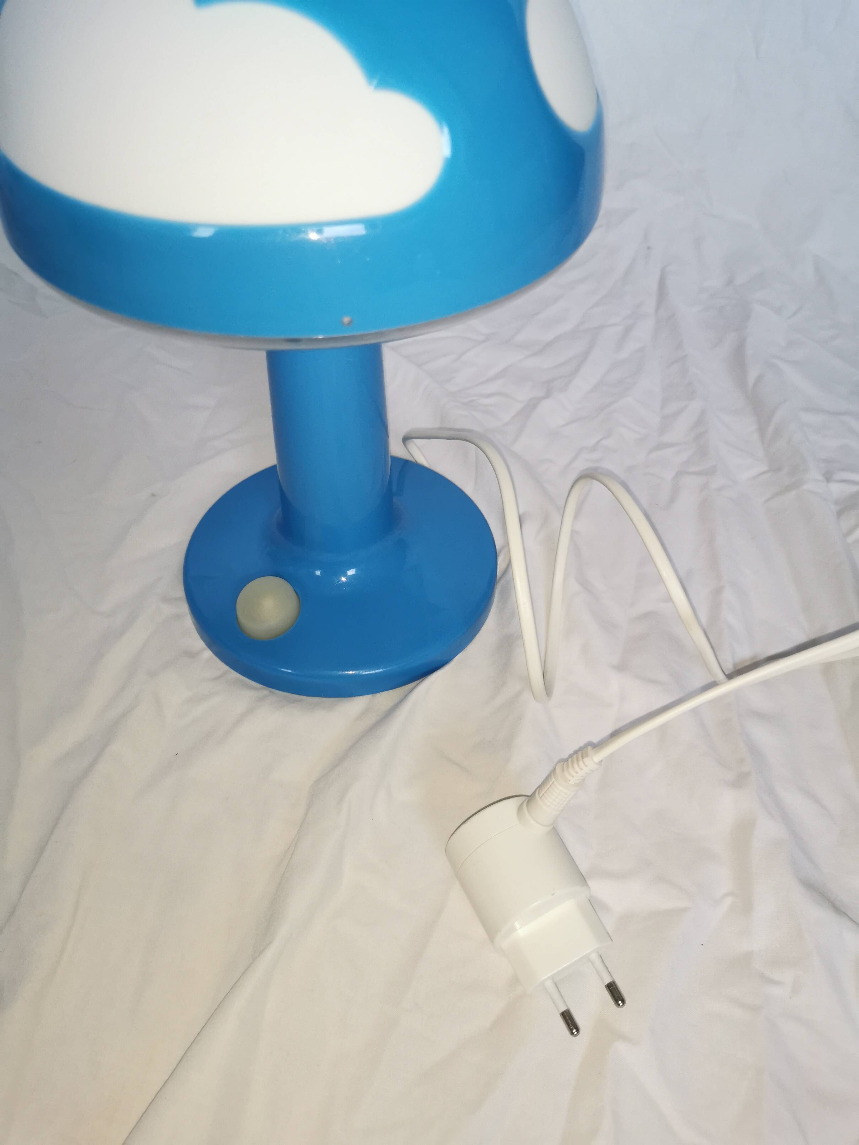 Mushroom lamp, Skojig blue cloud, design Henrik Preutz for Ikea, 1990