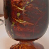 Amber-colored vase by Mdina