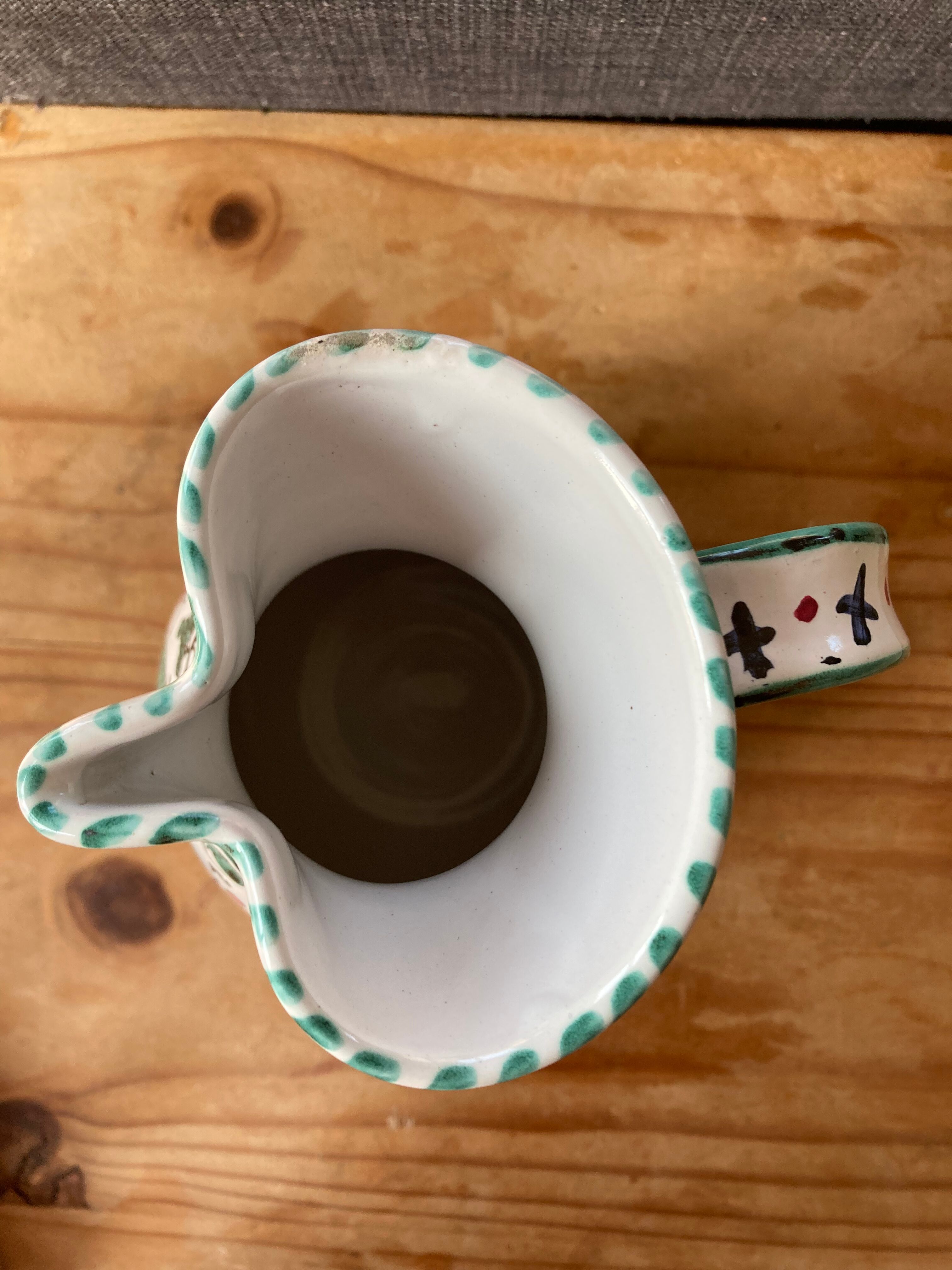 Italian ceramic pitcher