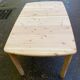 Scandinavian extendable dining table renovated in solid wood 180cm