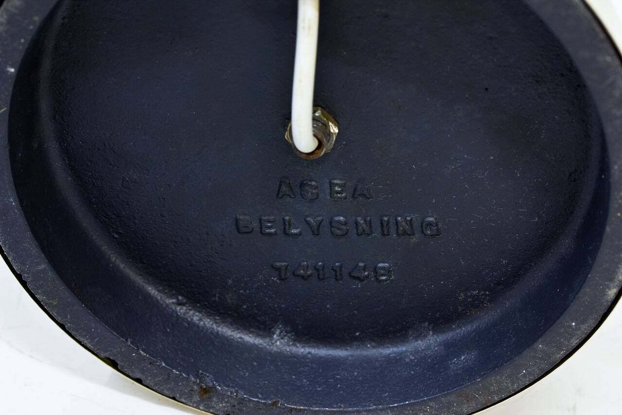 Pair of brass floor lamps by ASEA Belysning, Sweden, 1950s