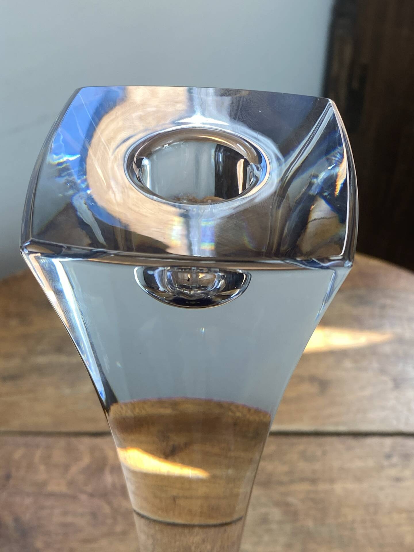 Bohemian crystal candlestick