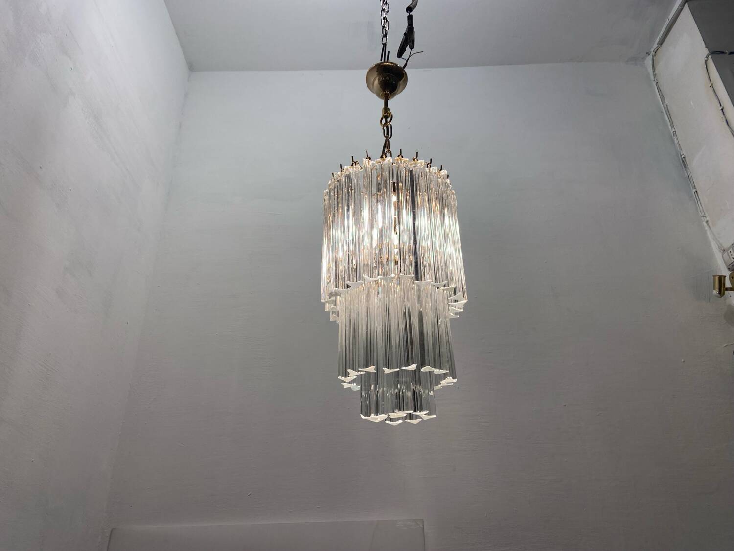 Murano Glass Trilobi Chandeliers Set of 2