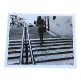 Graphic photography 90: woman, stairs.