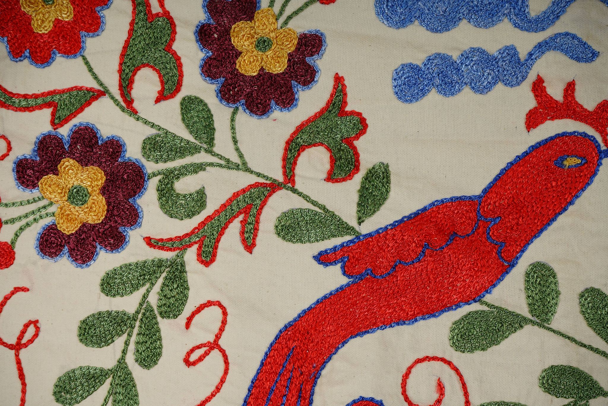 Tapis turc vintage noué à la main 44x96 cm