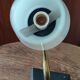 Brass and opaline wall lamp 1950