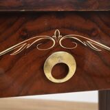 Vintage bedside table from the 70s in varnished wood.