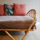 Vintage rattan basket bed
