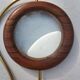 Scandinavian design magnifier wood and brass