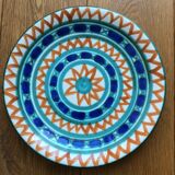 Ceramic plate Robert Picault Vallauris  vintage 50s - 24 cm