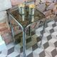 Chrome and smoked glass side table harness