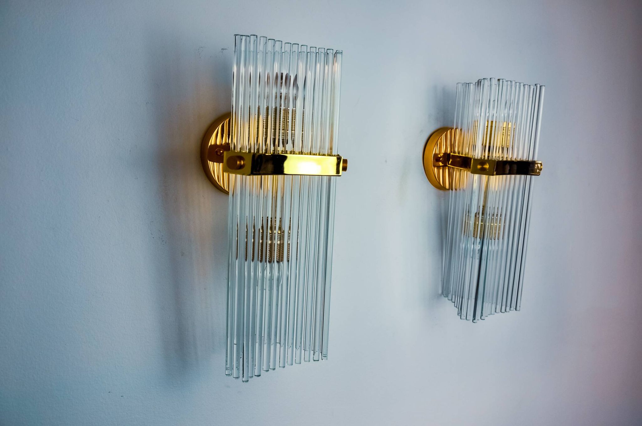 Paire d'appliques de la maison Sciolari pour Lightolier, Italie 1970