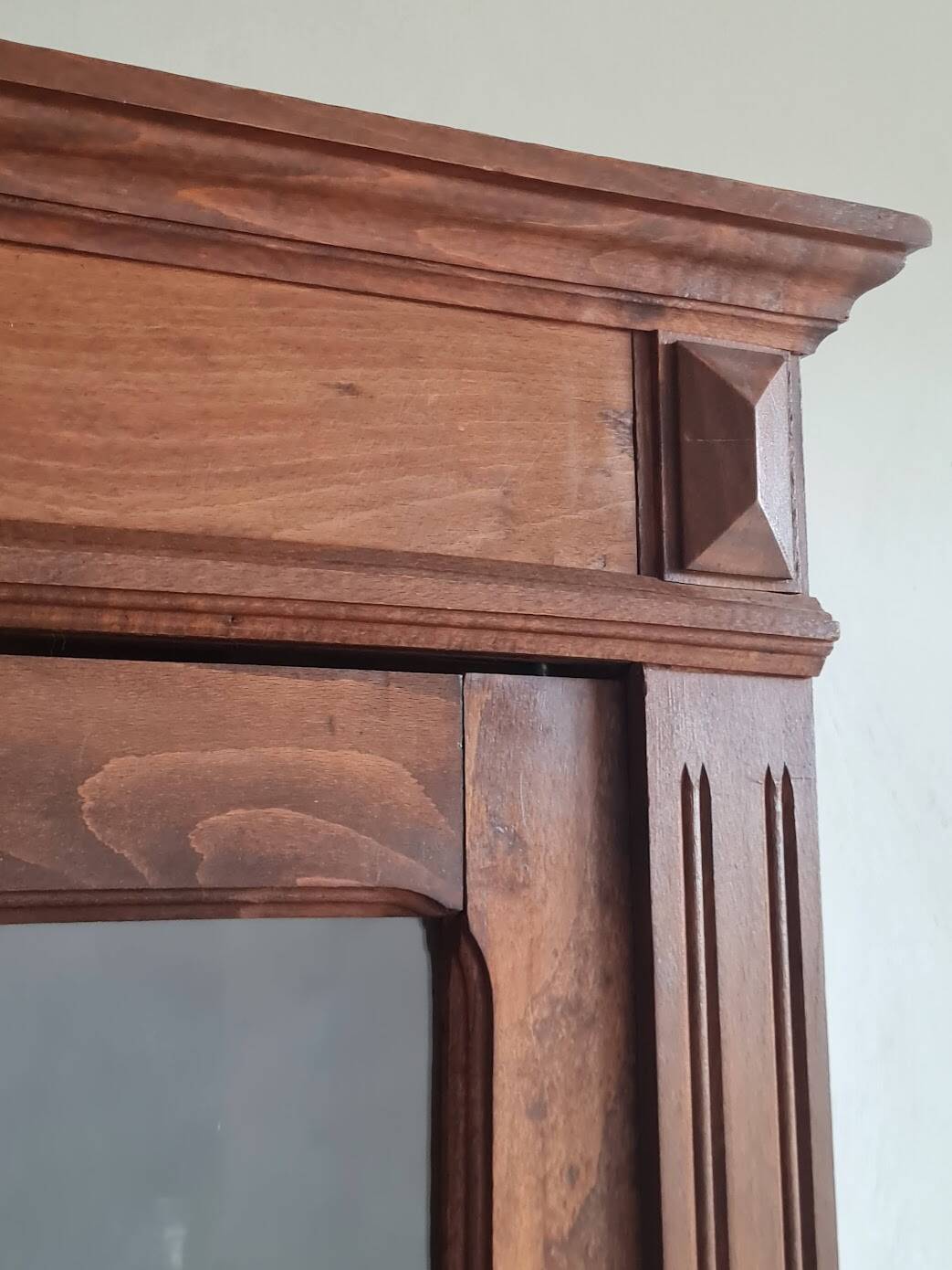 Antique glass-fronted Parisian wardrobe