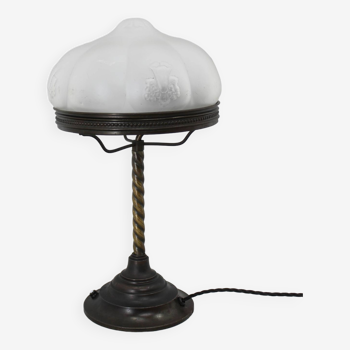 Art Nouveau Table Lamp with Floral Motive, 1920s