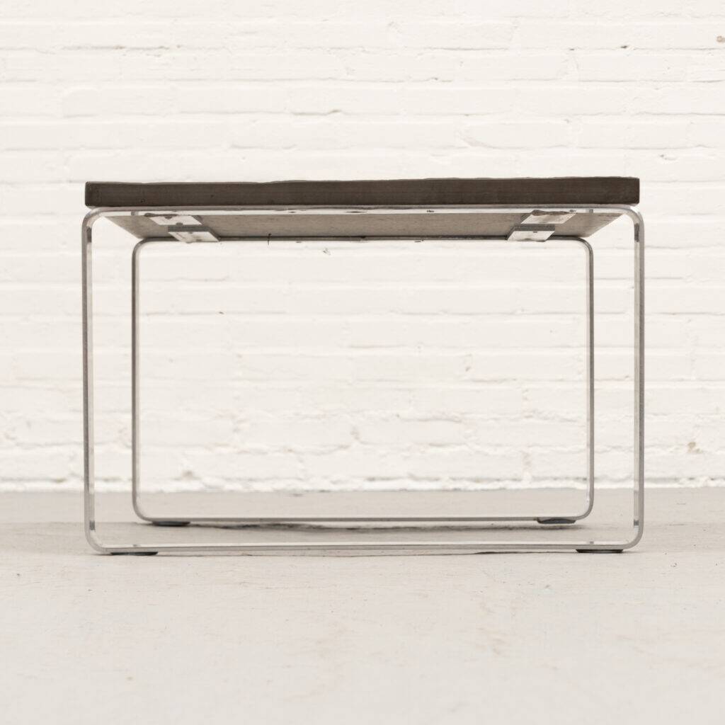 Slate & Chrome coffee table by Draenert 1970s