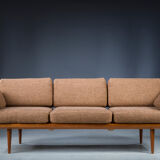 Danish Teak Fd 417 3 Seats Sofa Model Minerva by Peter Hvidt and Orla Molgaard-Nielsen for France &