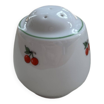 Sweet vintage effect tableware bistro porcelain white style cottage core cherry pattern