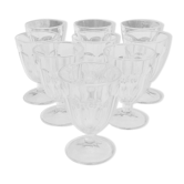 Set of 9 Arc stemmed glasses