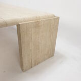Italian travertine coffee table, 1980s