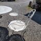 Salon de jardin ancien en fer forgé 3 fauteuils + 2 chaises