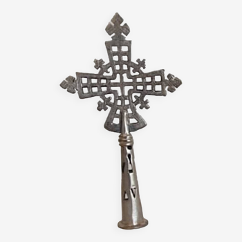 Petite croix de procession copte éthiopienne