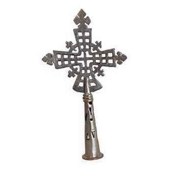 Petite croix de procession copte éthiopienne