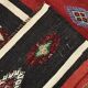 Turkish Red & Black Striped Vintage Kilim Rug, 168x228Cm