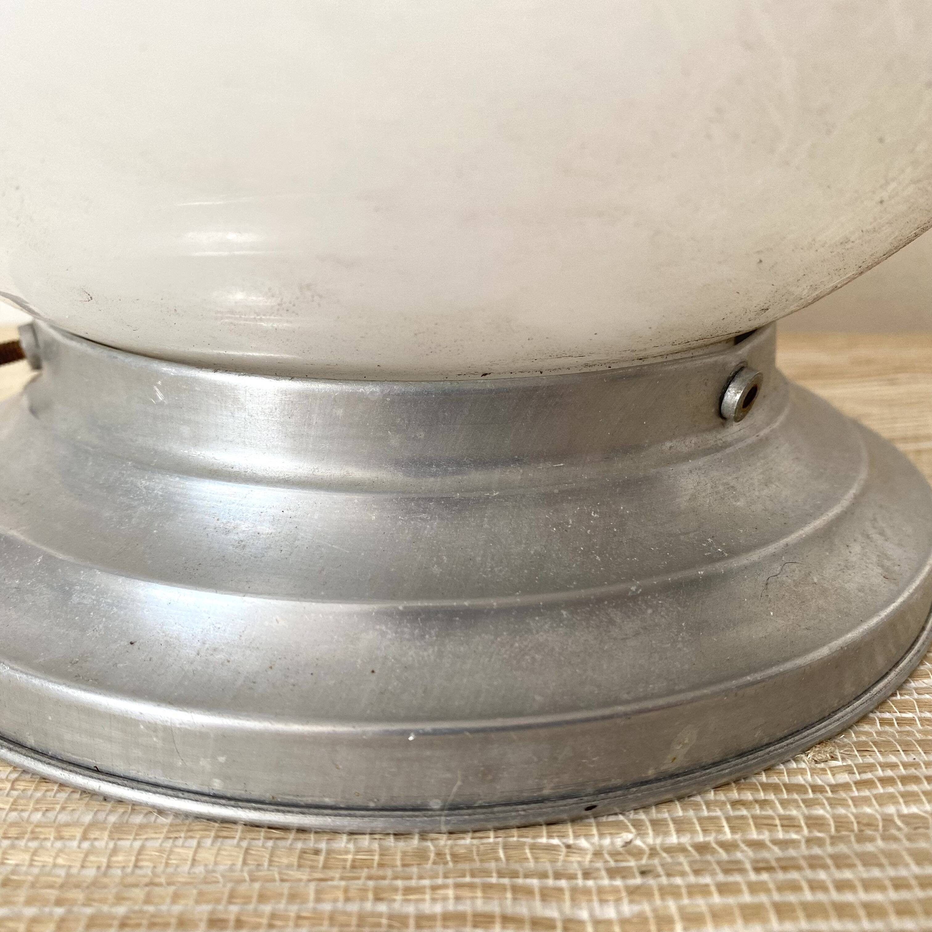 Art Deco opaline ball ceiling light