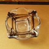 Ancien cendrier cristal transparent & fumé vintage
