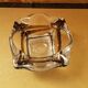 Old vintage transparent & smoked crystal ashtray