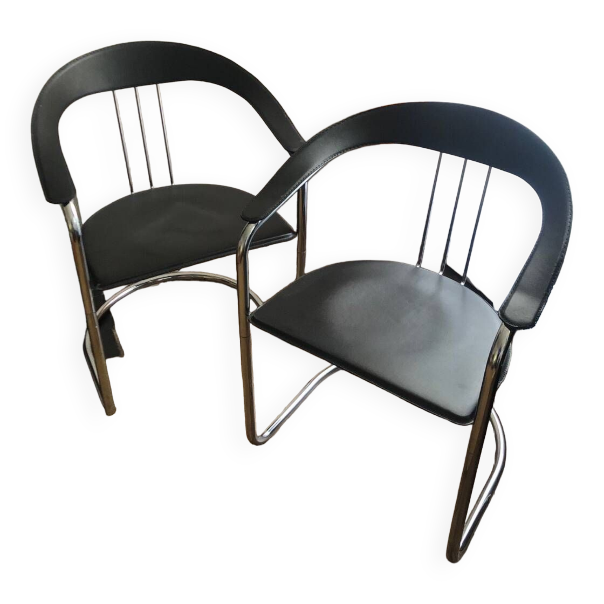 Set of chrome chairs