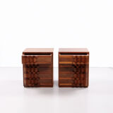 Set of 2 bedside tables Luciano Frigerio, 1970