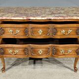 Walnut Sauté Crossbow Commode, Louis XV style – Early 20th century