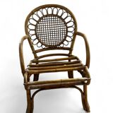 Vintage sun rattan armchair
