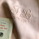 Antique sheet in pure washed linen tinted in morning pink