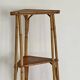 Petite étagère d'angle en rotin vintage 60's