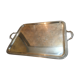 Silver metal service tray 80s