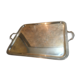 Silver metal service tray 80s